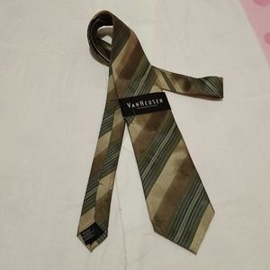 VAN HEUSEN - Stripes style tie(100% silk) with tag